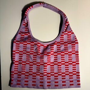 Cotton On Seamless Stacy Halter Neck Top
size xs/s
purple & reddish pink checker